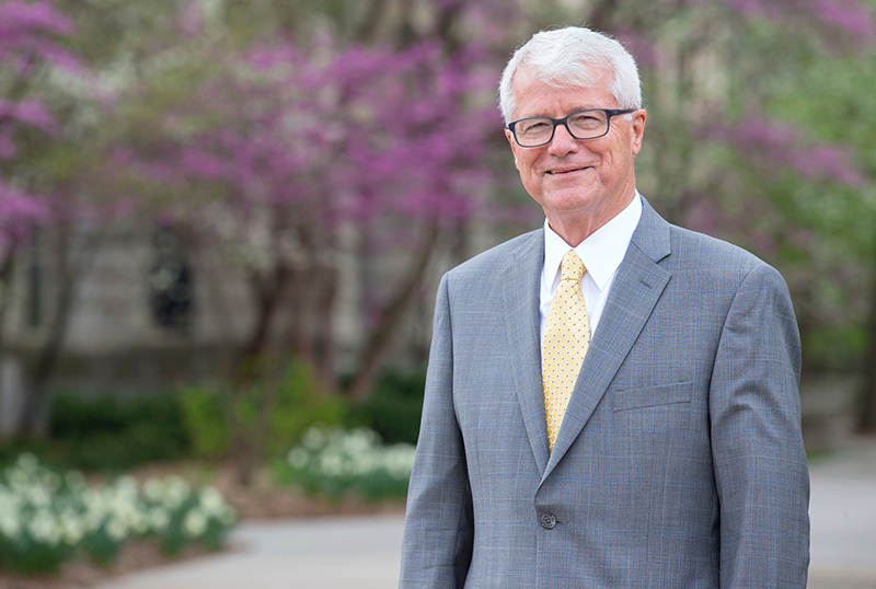 Ben Allen stands outside Beardshear Hall