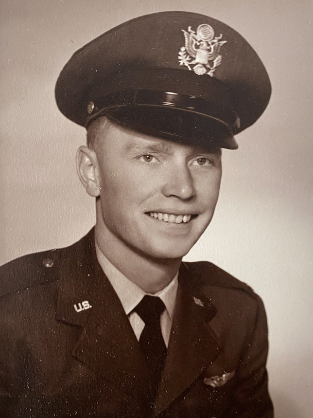 Sepia tone image of white man in military uniform